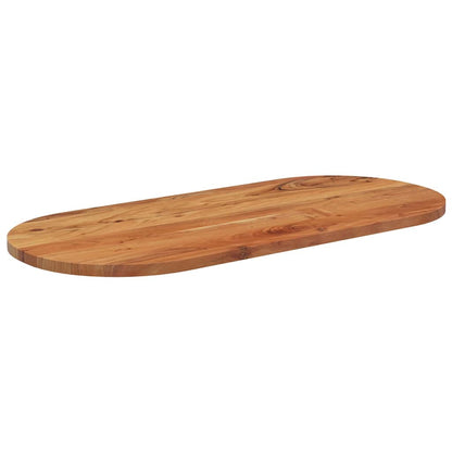 Table Top 90x40x3.8 cm Oval Solid Wood Acacia