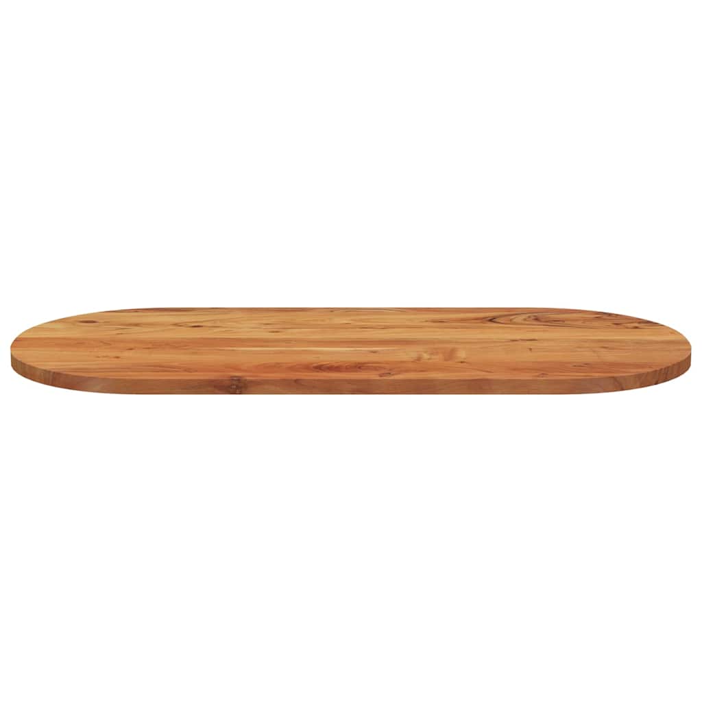 Table Top 90x40x3.8 cm Oval Solid Wood Acacia