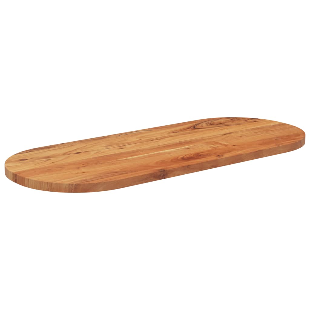Table Top 100x40x3.8 cm Oval Solid Wood Acacia
