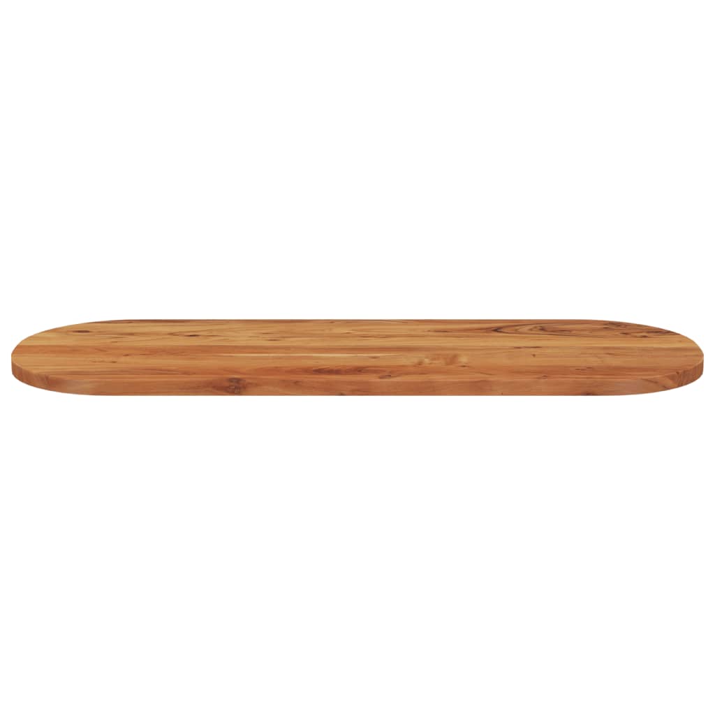 Table Top 110x40x3.8 cm Oval Solid Wood Acacia