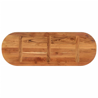 Table Top 110x40x3.8 cm Oval Solid Wood Acacia