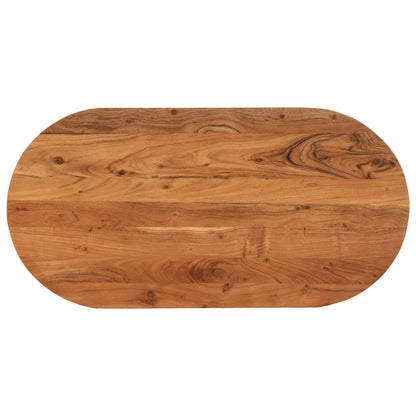 Table Top 100x50x3.8 cm Oval Solid Wood Acacia