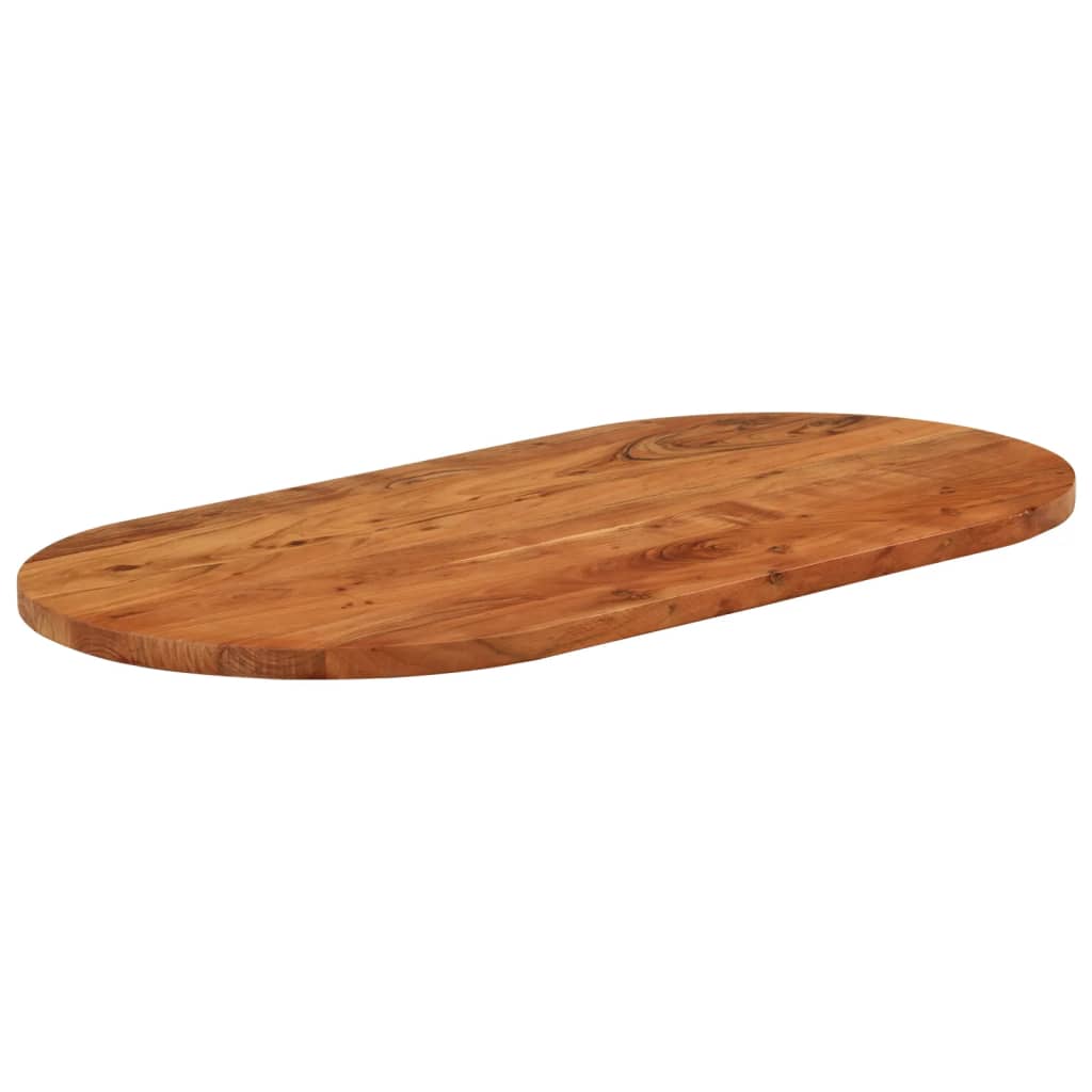 Table Top 100x50x3.8 cm Oval Solid Wood Acacia