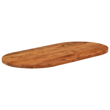 Table Top 100x50x3.8 cm Oval Solid Wood Acacia