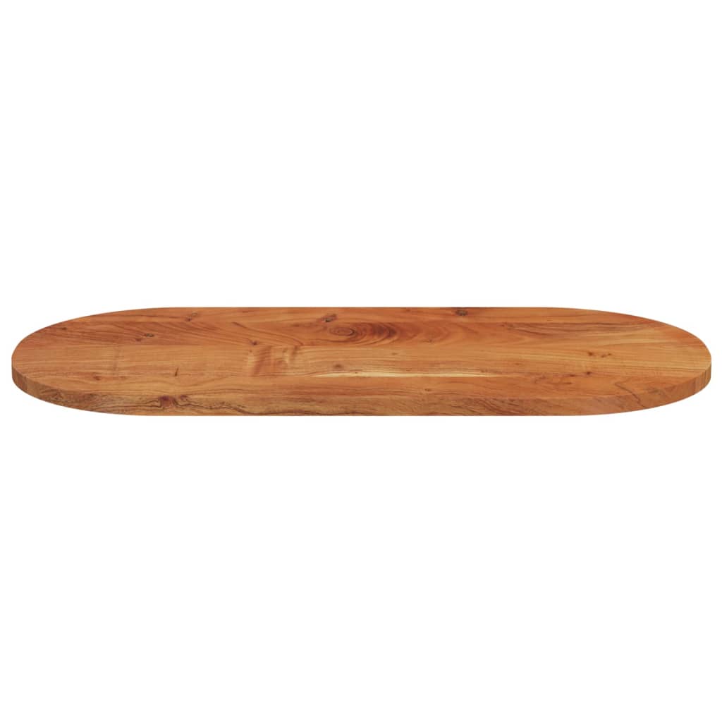 Table Top 100x50x3.8 cm Oval Solid Wood Acacia
