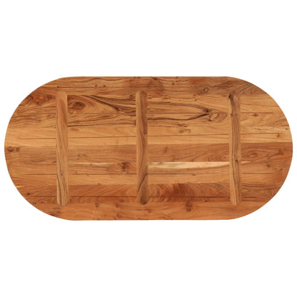 Table Top 100x50x3.8 cm Oval Solid Wood Acacia
