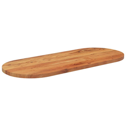 Table Top 120x50x3.8 cm Oval Solid Wood Acacia