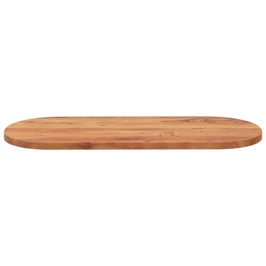 Table Top 120x50x3.8 cm Oval Solid Wood Acacia