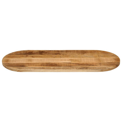 Table Top 90x40x2.5 cm Oval Solid Wood Rough Mango