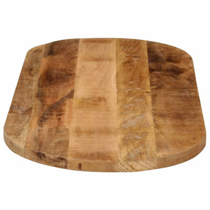Table Top 110x40x3.8 cm Oval Solid Wood Rough Mango