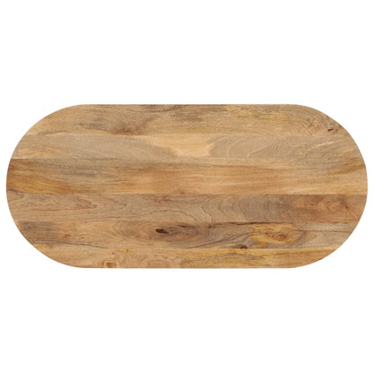 Table Top 110x40x2.5 cm Oval Solid Wood Mango