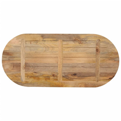 Table Top 100x50x2.5 cm Oval Solid Wood Mango