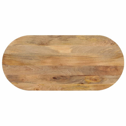 Table Top 140x50x2.5 cm Oval Solid Wood Mango