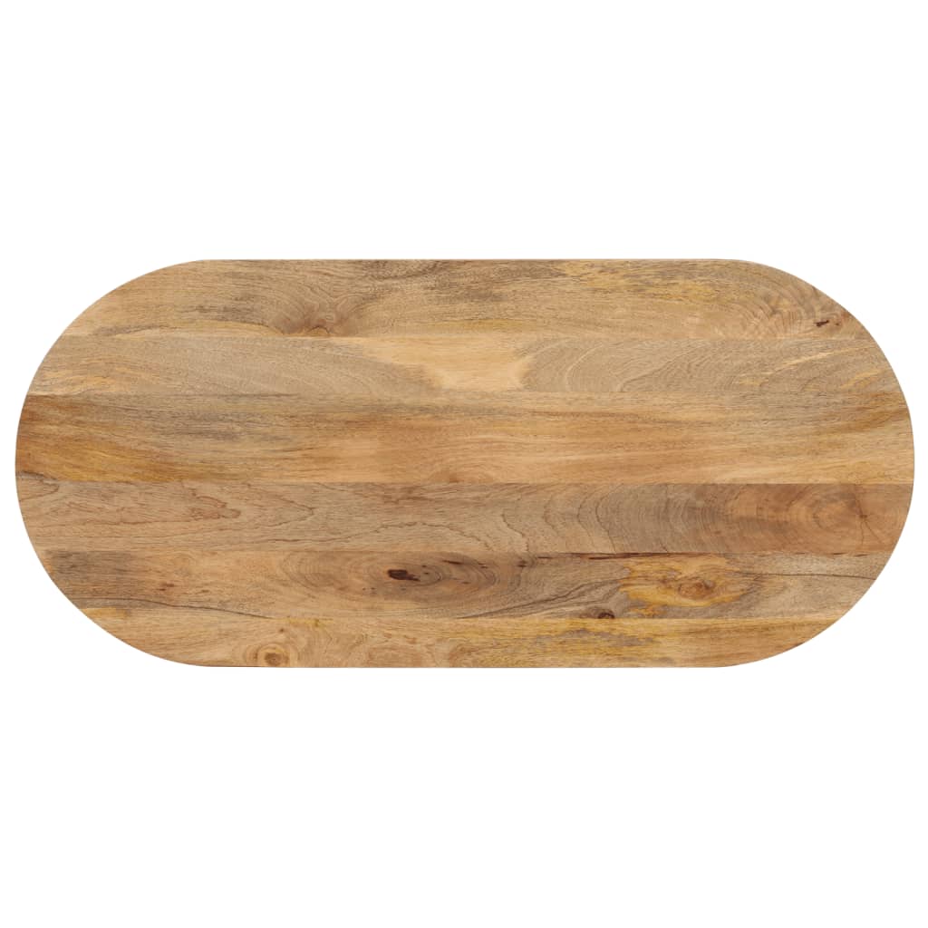 Table Top 80x40x3.8 cm Oval Solid Wood Mango