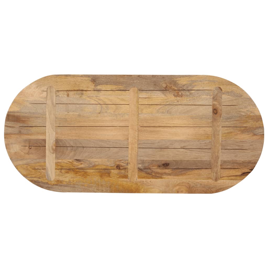 Table Top 120x50x3.8 cm Oval Solid Wood Mango
