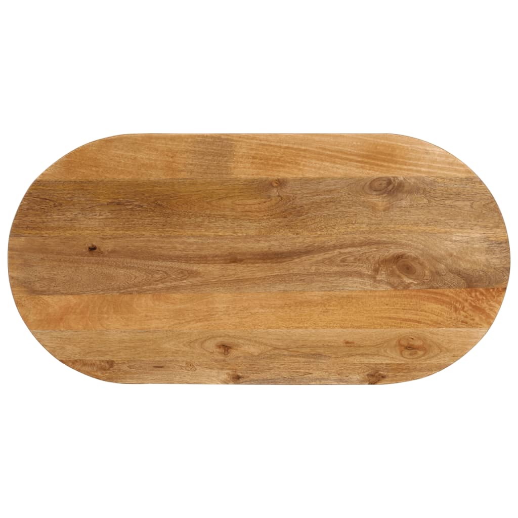 Table Top 100x50x3.8 cm Oval Solid Wood Mango