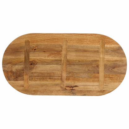 Table Top 120x50x3.8 cm Oval Solid Wood Mango
