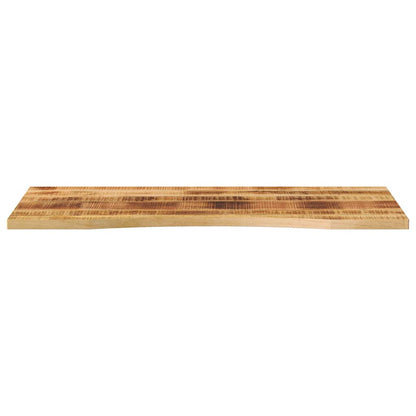 Desk Top with Curve 120x50x2.5 cm Solid Wood Rough Mango
