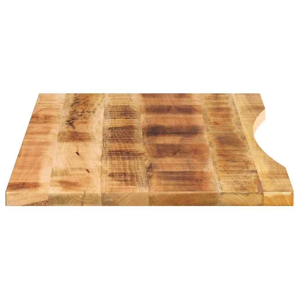 Desk Top with Curve 120x50x2.5 cm Solid Wood Rough Mango