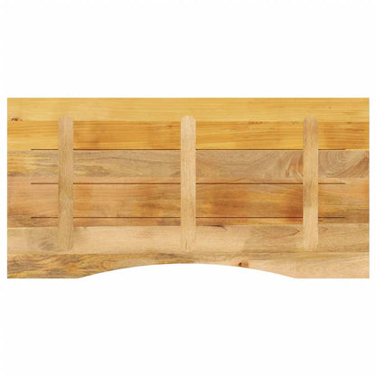Desk Top with Curve 120x50x2.5 cm Solid Wood Rough Mango