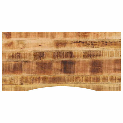 Desk Top with Curve 140x50x2.5 cm Solid Wood Rough Mango