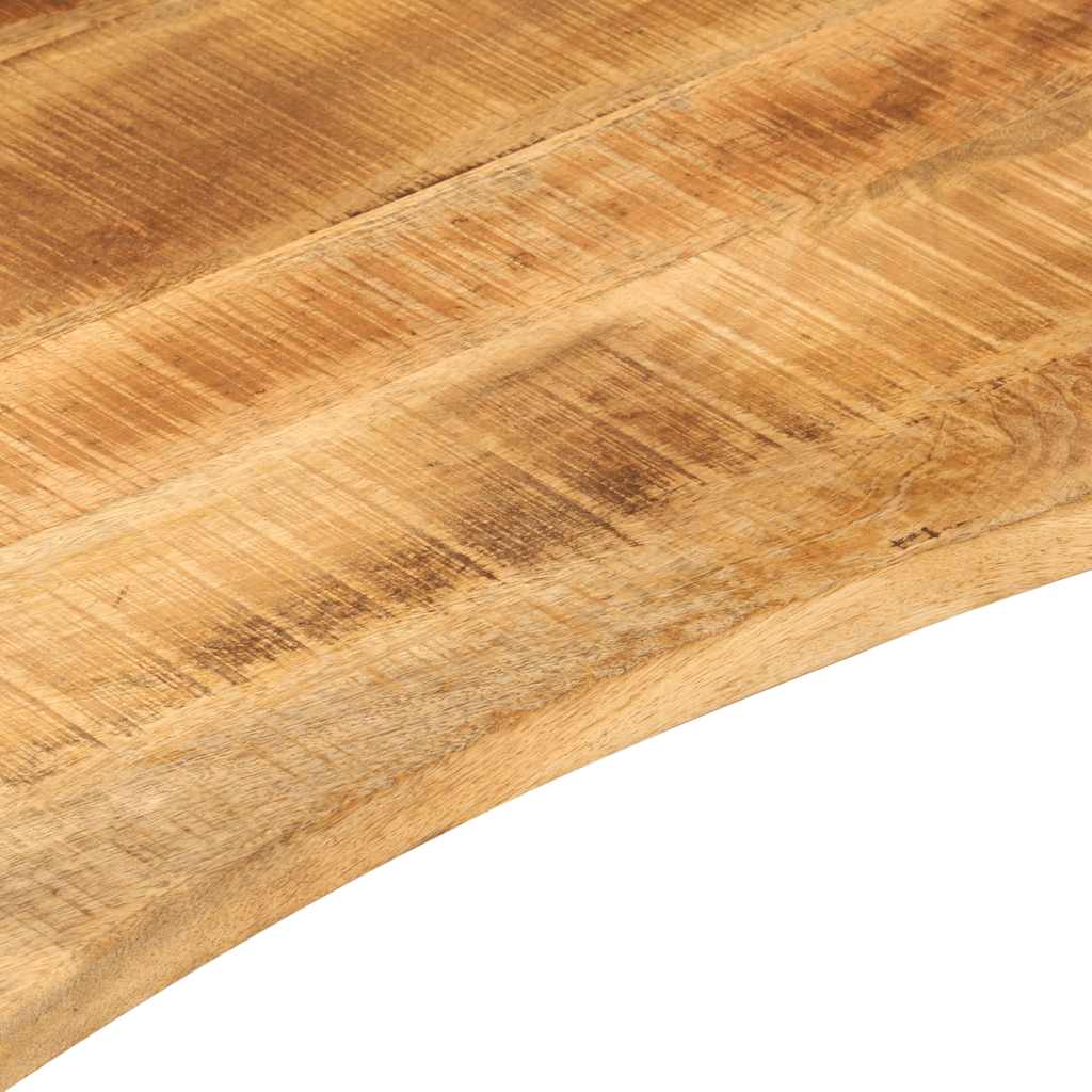 Desk Top with Curve 140x50x2.5 cm Solid Wood Rough Mango