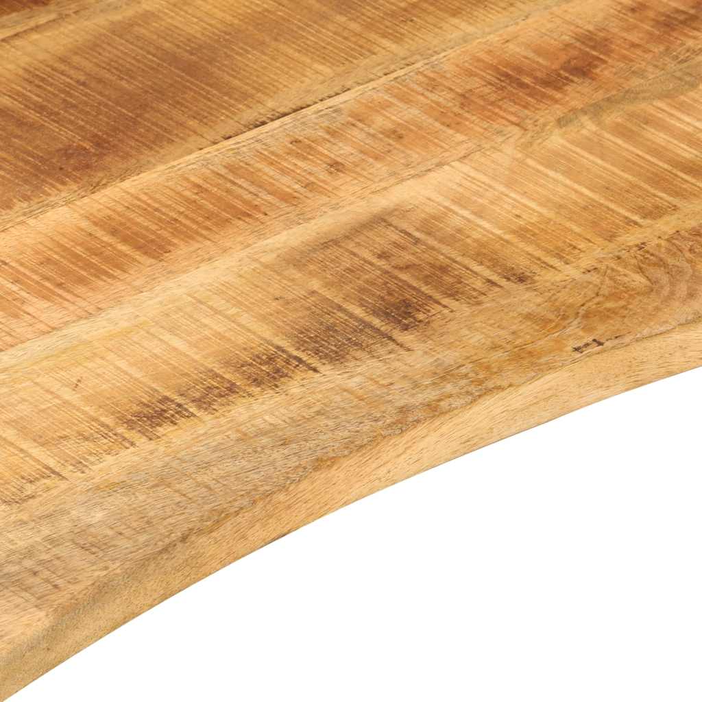Desk Top with Curve 80x60x2.5 cm Solid Wood Rough Mango