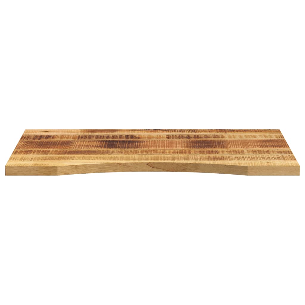 Desk Top with Curve 90x60x2.5 cm Solid Wood Rough Mango