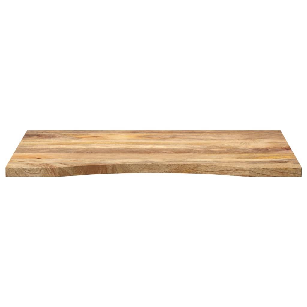 Desk Top with Curve 90x60x2.5 cm Solid Wood Rough Mango