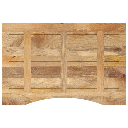 Desk Top with Curve 90x60x2.5 cm Solid Wood Rough Mango