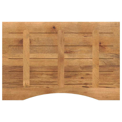 Desk Top with Curve 80x50x2.5 cm Solid Wood Rough Mango