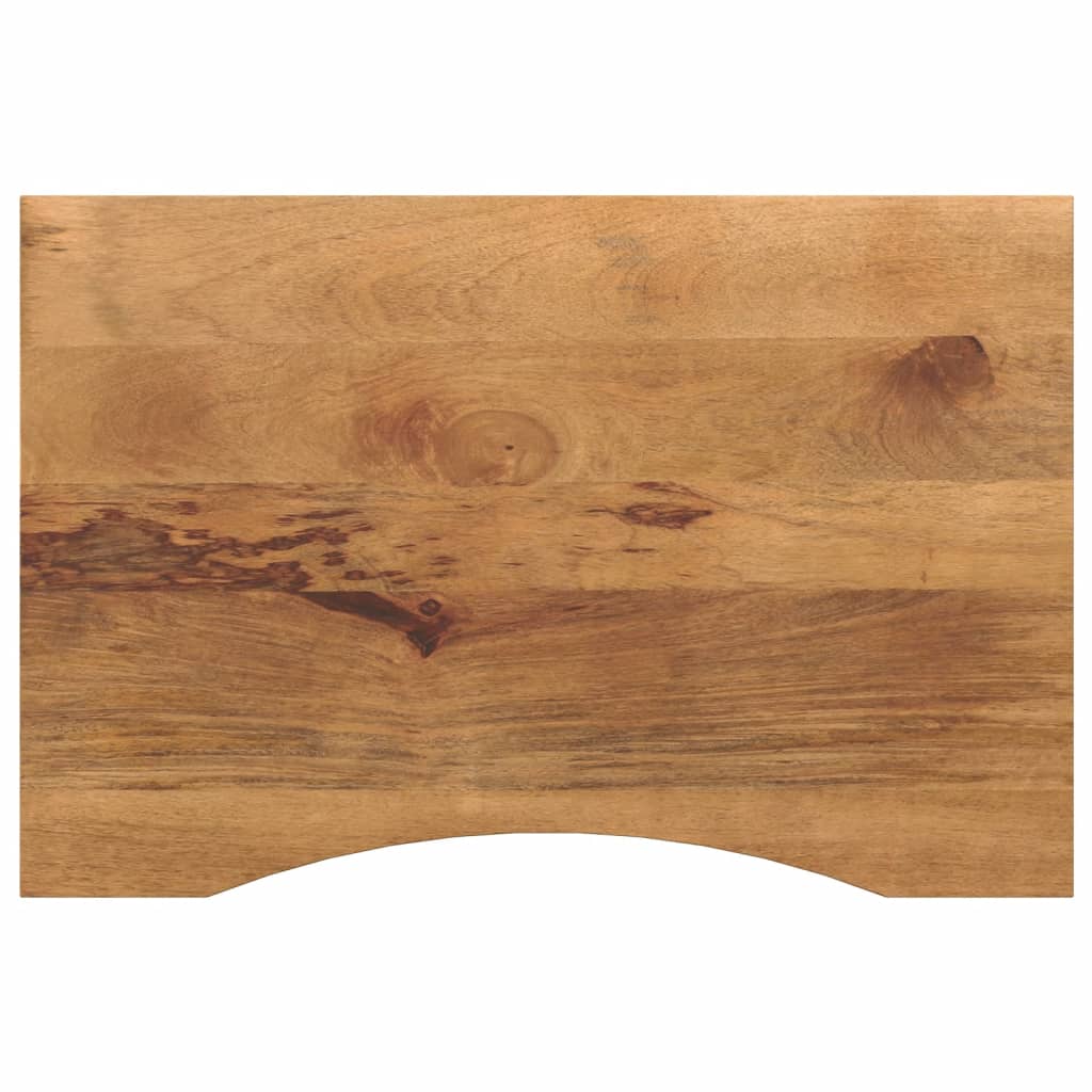 Desk Top with Curve 90x50x2.5 cm Solid Wood Rough Mango