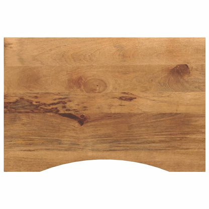 Desk Top with Curve 90x50x2.5 cm Solid Wood Rough Mango