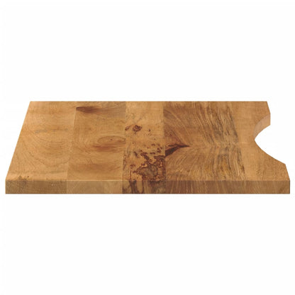 Desk Top with Curve 90x50x2.5 cm Solid Wood Rough Mango