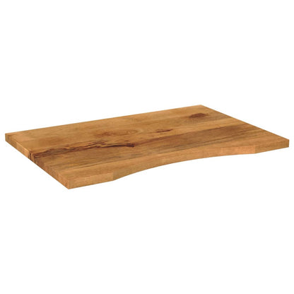 Desk Top with Curve 80x60x2.5 cm Solid Wood Rough Mango