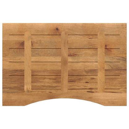 Desk Top with Curve 80x60x2.5 cm Solid Wood Rough Mango
