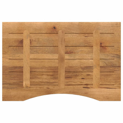 Desk Top with Curve 90x60x2.5 cm Solid Wood Rough Mango