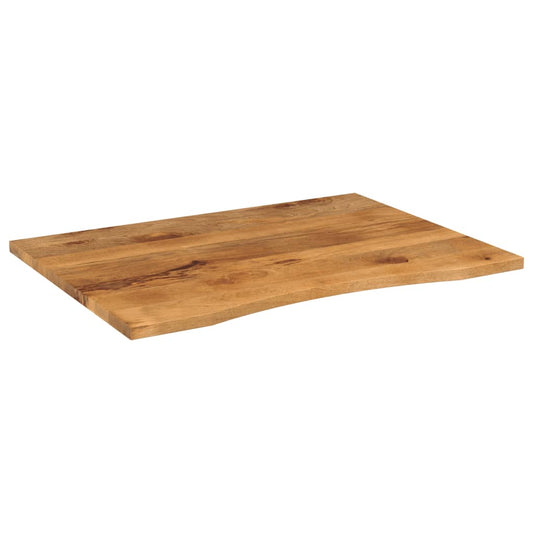 Desk Top with Curve 100x80x2.5 cm Solid Wood Rough Mango