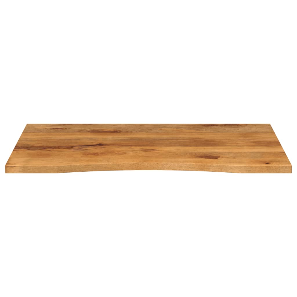 Desk Top with Curve 100x80x2.5 cm Solid Wood Rough Mango