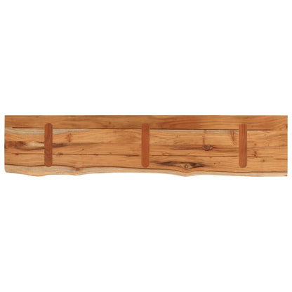 Wall Shelf 110x20x2.5 cm Rectangular Solid Wood Acacia Live Edge