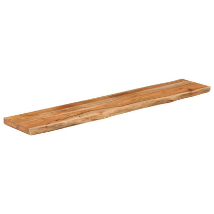 Wall Shelf 120x20x2.5 cm Rectangular Solid Wood Acacia Live Edge