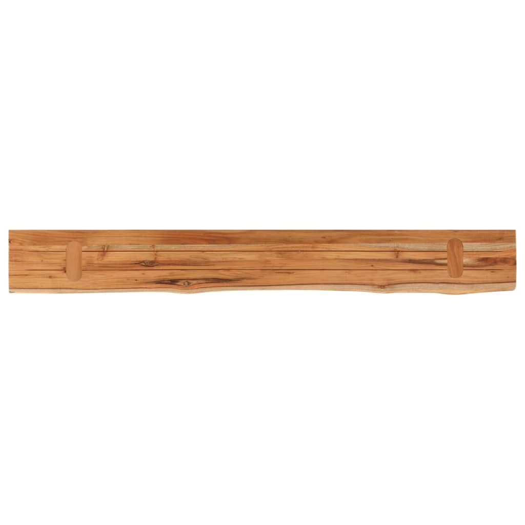 Wall Shelf 160x20x2.5 cm Rectangular Solid Wood Acacia Live Edge