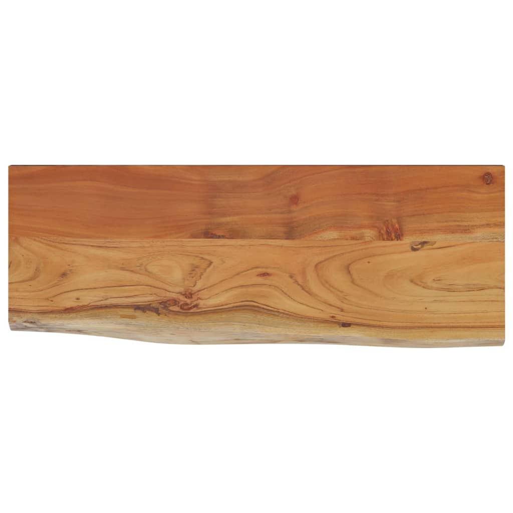 Wall Shelf 80x30x2.5 cm Rectangular Solid Wood Acacia Live Edge