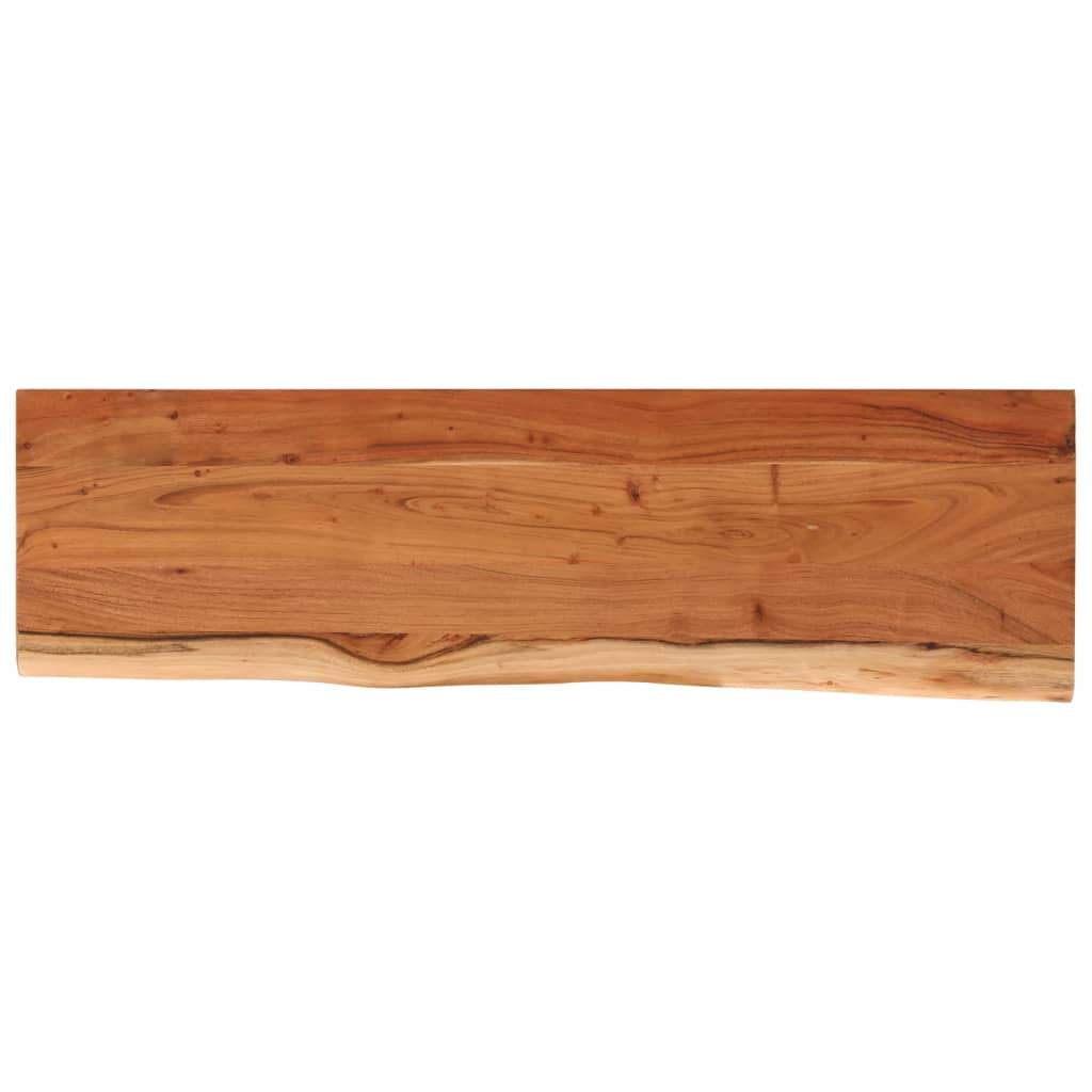 Wall Shelf 110x30x2.5 cm Rectangular Solid Wood Acacia Live Edge