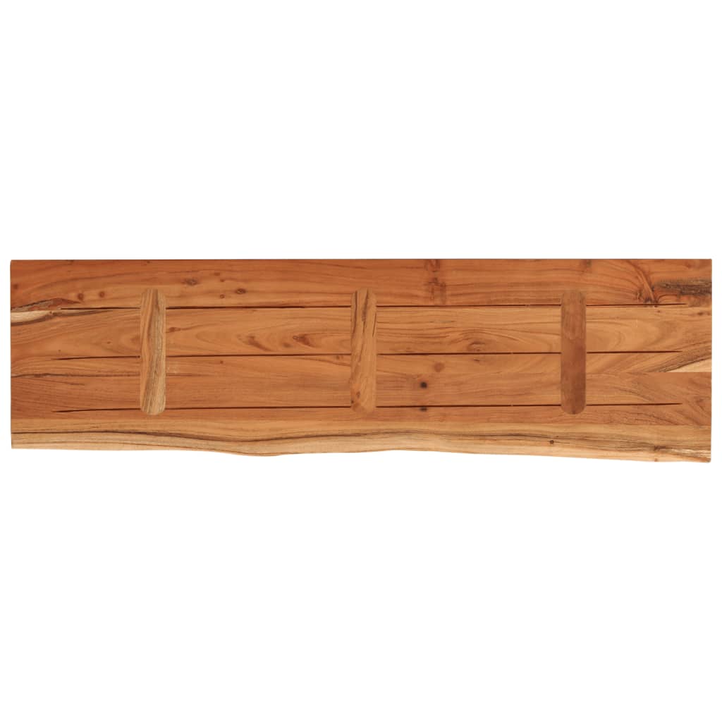 Wall Shelf 110x30x2.5 cm Rectangular Solid Wood Acacia Live Edge