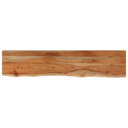 Table Top 140x30x2.5 cm Rectangular Solid Wood Acacia Live Edge