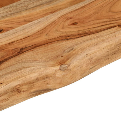 Table Top 140x30x2.5 cm Rectangular Solid Wood Acacia Live Edge