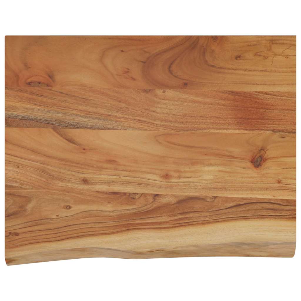 Wall Shelf 50x40x2.5 cm Rectangular Solid Wood Acacia Live Edge