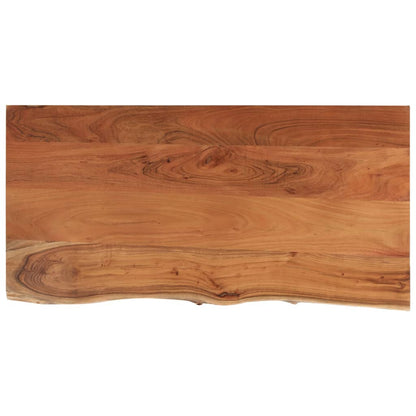 Table Top 80x40x2.5 cm Rectangular Solid Wood Acacia Live Edge