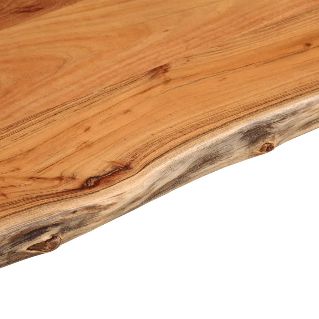 Table Top 80x40x2.5 cm Rectangular Solid Wood Acacia Live Edge